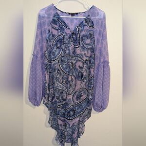NWOT Roman's sheer blouse